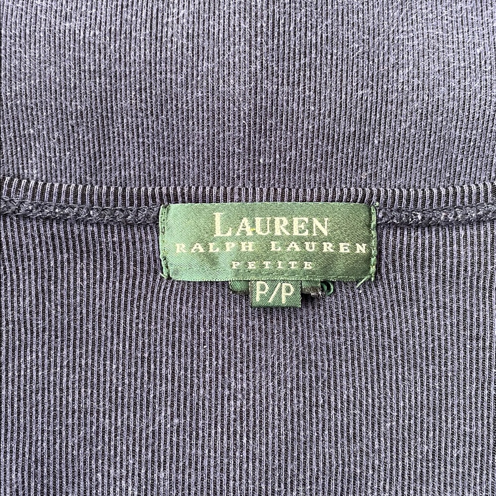 Ralph Lauren Navy Button-Front Knit Dress.  Size P/P.  3/4” sleeves - Picture 3 of 3